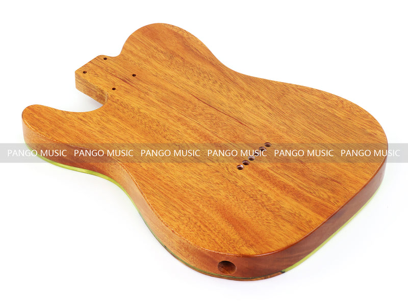 One-of-a-Kind Tele Thinline Style Pickguard-Ready Electric Guitar Body with EpoxyBurl Top & F-Hole (TRP-012)