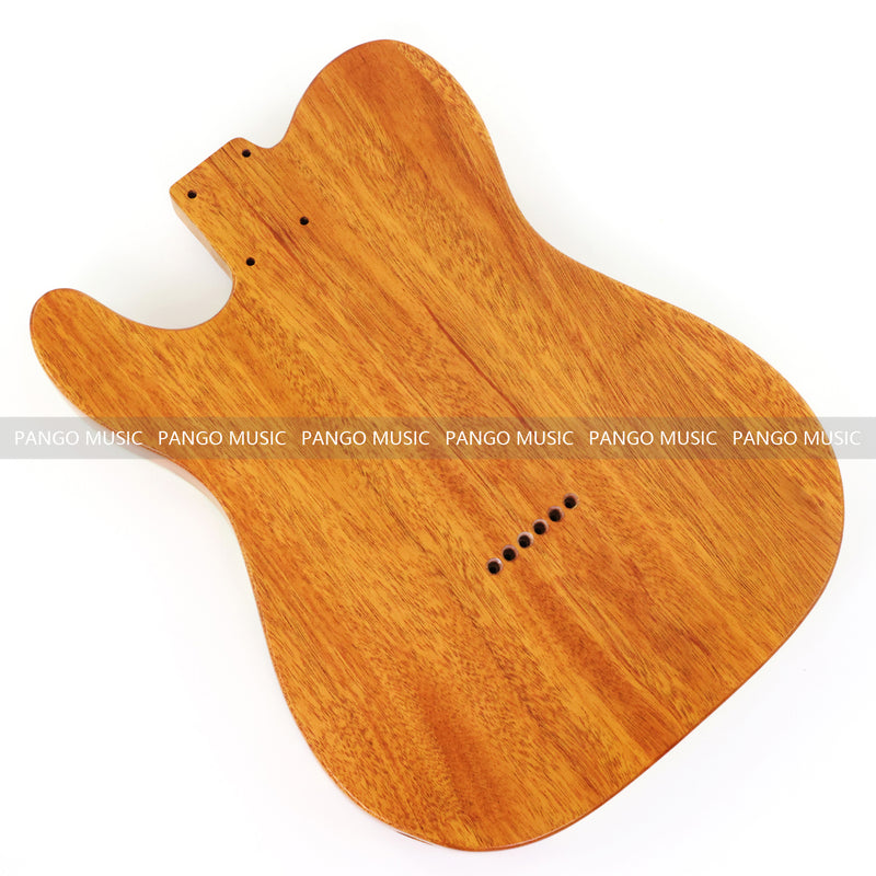 One-of-a-Kind Tele Thinline Style Pickguard-Ready Electric Guitar Body with EpoxyBurl Top & F-Hole (TRP-012)