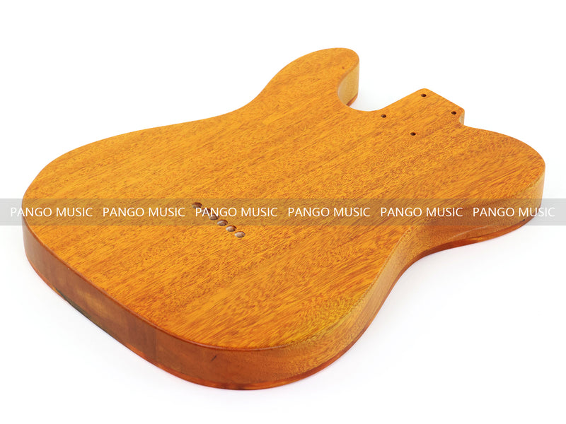 One-of-a-Kind Tele Thinline Style Pickguard-Ready Electric Guitar Body with EpoxyBurl Top & F-Hole (TRP-013)