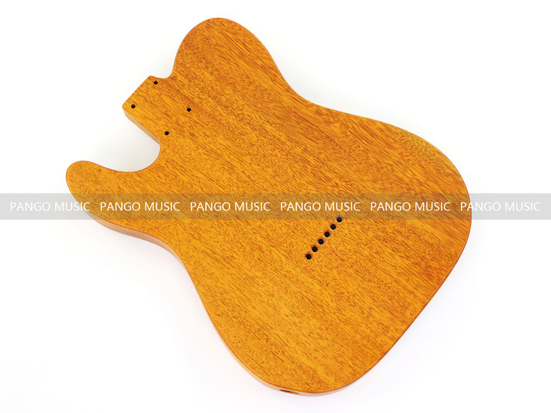 One-of-a-Kind Tele Thinline Style Pickguard-Ready Electric Guitar Body with EpoxyBurl Top & F-Hole (TRP-013)