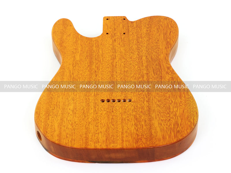 One-of-a-Kind Tele Thinline Style Pickguard-Ready Electric Guitar Body with EpoxyBurl Top & F-Hole (TRP-013)