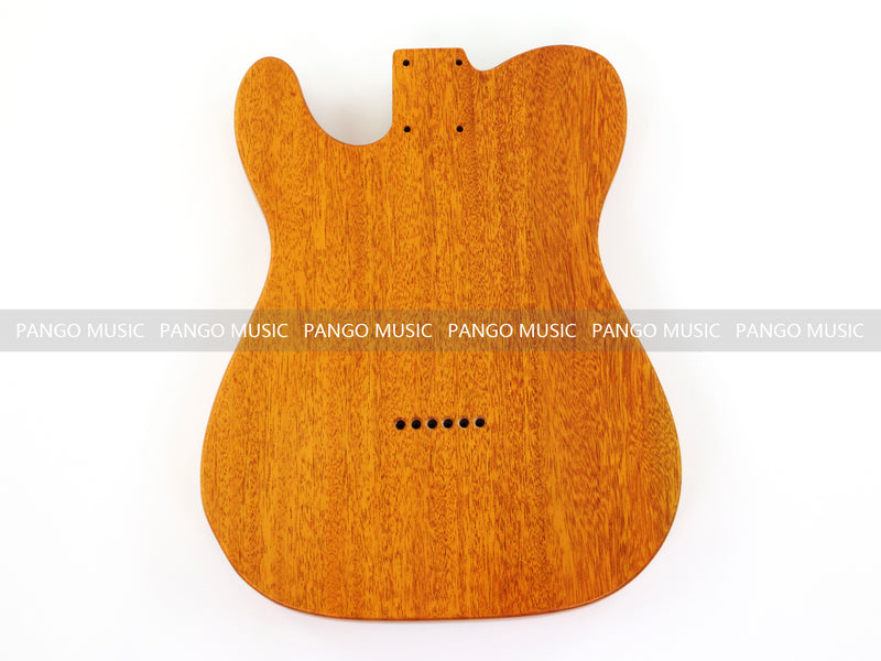 One-of-a-Kind Tele Thinline Style Pickguard-Ready Electric Guitar Body with EpoxyBurl Top & F-Hole (TRP-013)