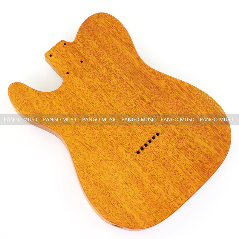 One-of-a-Kind Tele Thinline Style Pickguard-Ready Electric Guitar Body with EpoxyBurl Top & F-Hole (TRP-013)