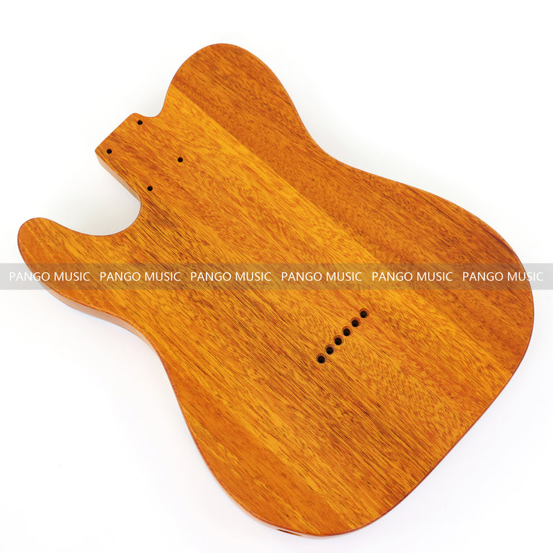 One-of-a-Kind Tele Thinline Style Pickguard-Ready Electric Guitar Body with EpoxyBurl Top & F-Hole (TRP-014)