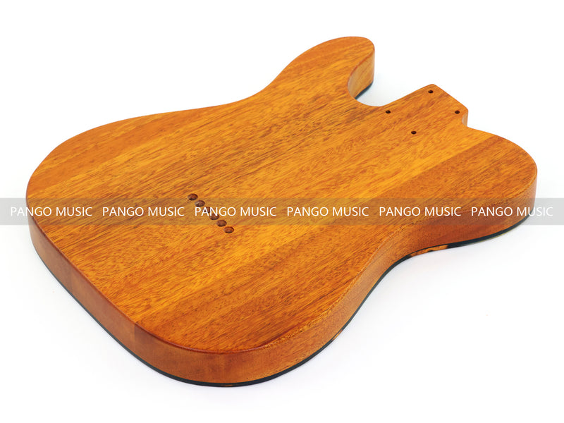 One-of-a-Kind Tele Thinline Style Pickguard-Ready Electric Guitar Body with EpoxyBurl Top & F-Hole (TRP-014)