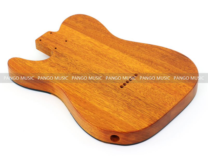 One-of-a-Kind Tele Thinline Style Pickguard-Ready Electric Guitar Body with EpoxyBurl Top & F-Hole (TRP-014)