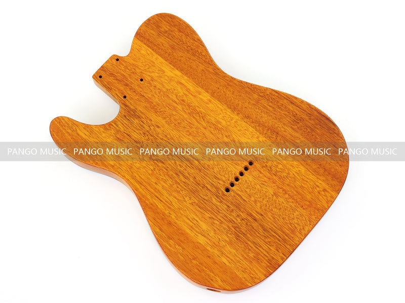 One-of-a-Kind Tele Thinline Style Pickguard-Ready Electric Guitar Body with EpoxyBurl Top & F-Hole (TRP-014)