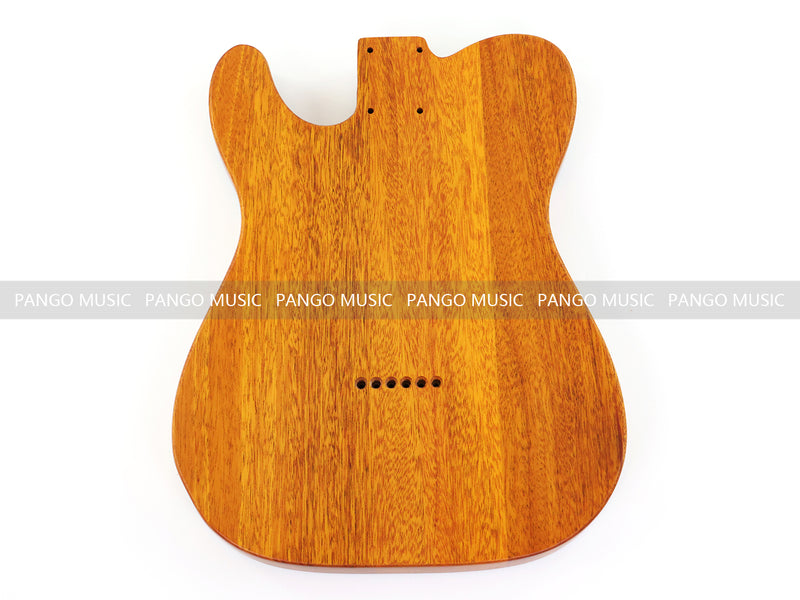 One-of-a-Kind Tele Thinline Style Pickguard-Ready Electric Guitar Body with EpoxyBurl Top & F-Hole (TRP-014)
