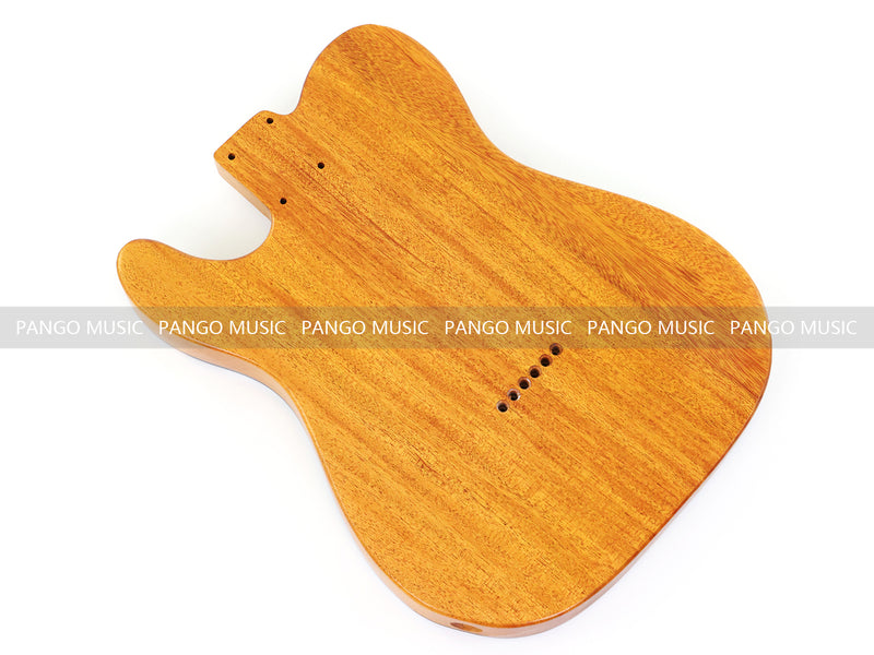 One-of-a-Kind Tele Thinline Style Pickguard-Ready Electric Guitar Body with EpoxyBurl Top & F-Hole (TRP-015)