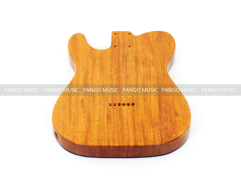 One-of-a-Kind Tele Thinline Style Pickguard-Ready Electric Guitar Body with EpoxyBurl Top & F-Hole (TRP-015)