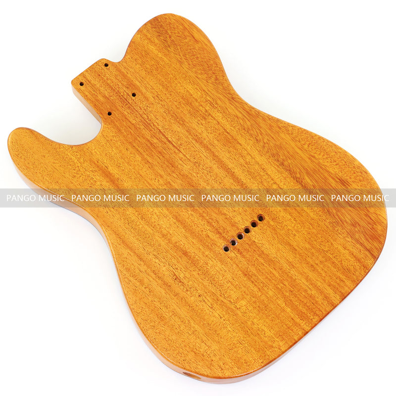 One-of-a-Kind Tele Thinline Style Pickguard-Ready Electric Guitar Body with EpoxyBurl Top & F-Hole (TRP-015)