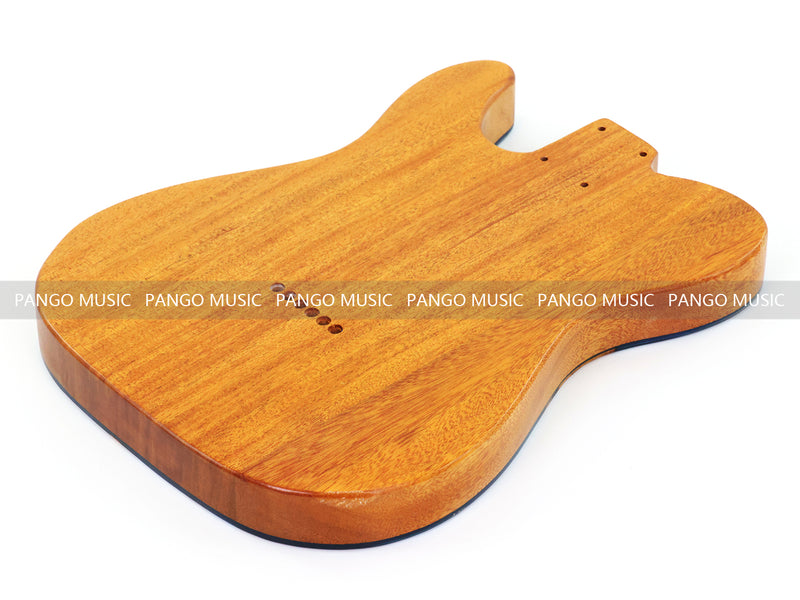 One-of-a-Kind Tele Thinline Style Pickguard-Ready Electric Guitar Body with EpoxyBurl Top & F-Hole (TRP-015)