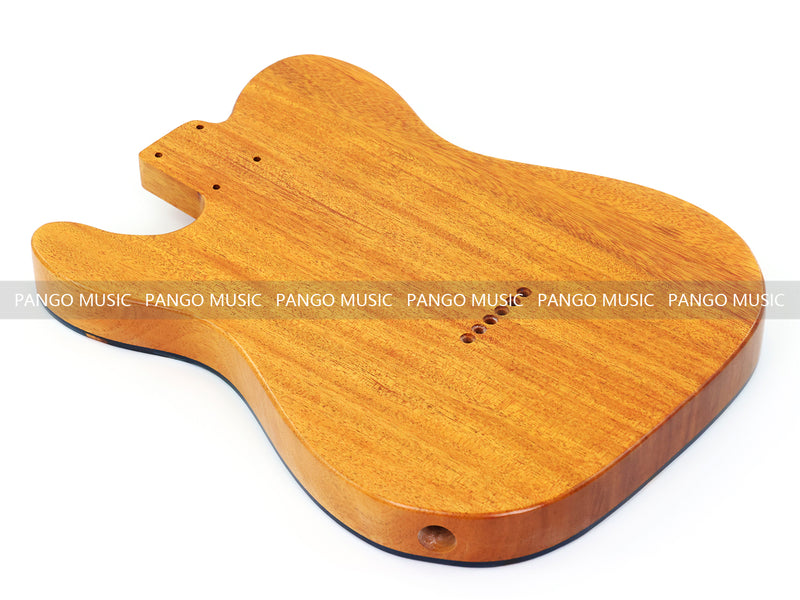 One-of-a-Kind Tele Thinline Style Pickguard-Ready Electric Guitar Body with EpoxyBurl Top & F-Hole (TRP-015)