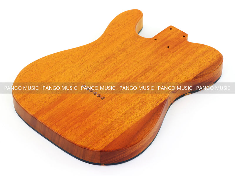 One-of-a-Kind Tele Thinline Style Pickguard-Ready Electric Guitar Body with EpoxyBurl Top & F-Hole (TRP-016)