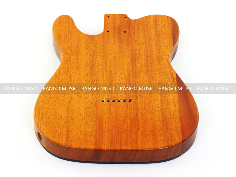 One-of-a-Kind Tele Thinline Style Pickguard-Ready Electric Guitar Body with EpoxyBurl Top & F-Hole (TRP-016)