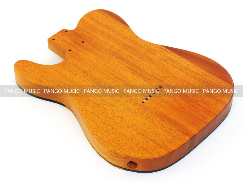 One-of-a-Kind Tele Thinline Style Pickguard-Ready Electric Guitar Body with EpoxyBurl Top & F-Hole (TRP-016)