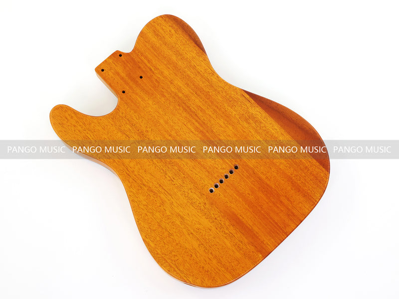 One-of-a-Kind Tele Thinline Style Pickguard-Ready Electric Guitar Body with EpoxyBurl Top & F-Hole (TRP-016)