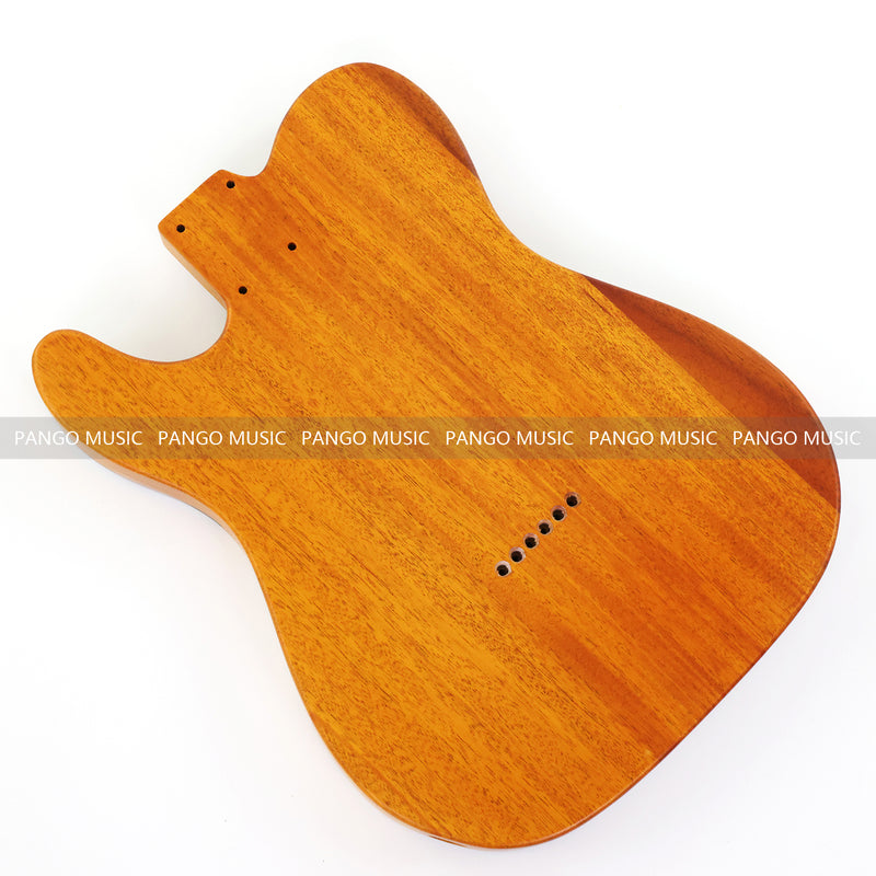 One-of-a-Kind Tele Thinline Style Pickguard-Ready Electric Guitar Body with EpoxyBurl Top & F-Hole (TRP-016)