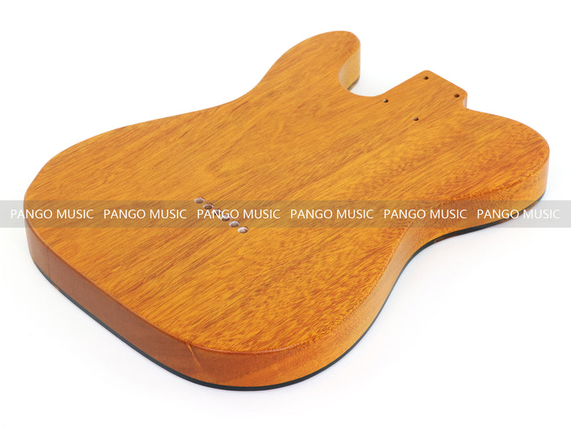 One-of-a-Kind Tele Thinline Style Pickguard-Ready Electric Guitar Body with EpoxyBurl Top & F-Hole (TRP-017)
