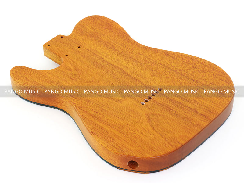 One-of-a-Kind Tele Thinline Style Pickguard-Ready Electric Guitar Body with EpoxyBurl Top & F-Hole (TRP-017)