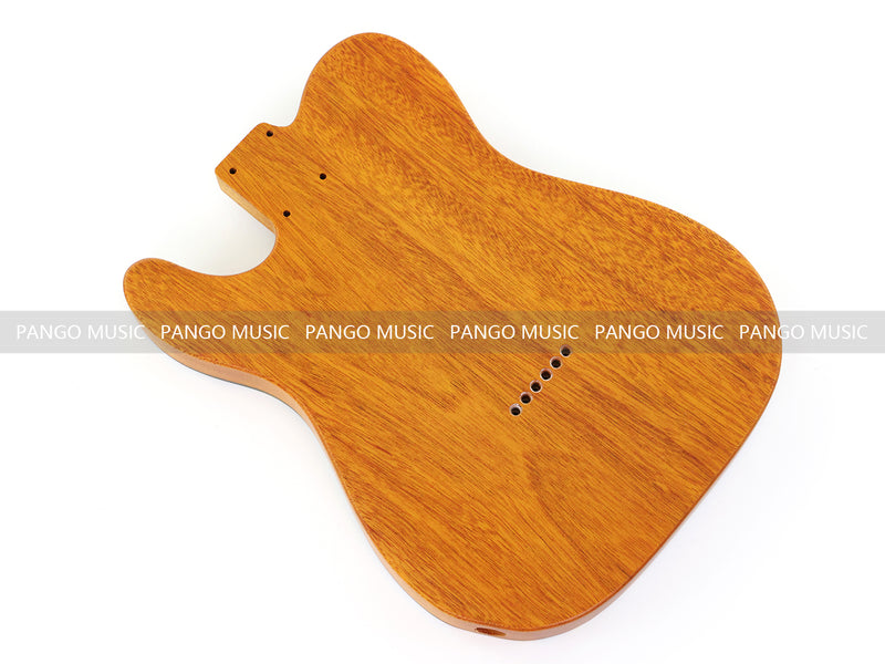 One-of-a-Kind Tele Thinline Style Pickguard-Ready Electric Guitar Body with EpoxyBurl Top & F-Hole (TRP-017)