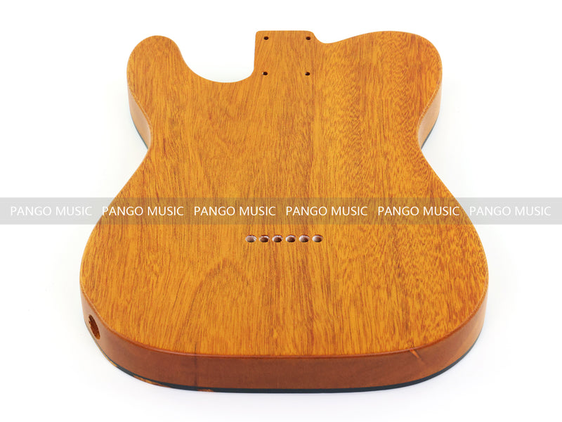One-of-a-Kind Tele Thinline Style Pickguard-Ready Electric Guitar Body with EpoxyBurl Top & F-Hole (TRP-017)