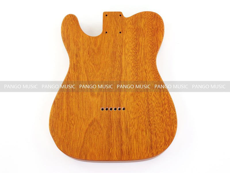One-of-a-Kind Tele Thinline Style Pickguard-Ready Electric Guitar Body with EpoxyBurl Top & F-Hole (TRP-017)