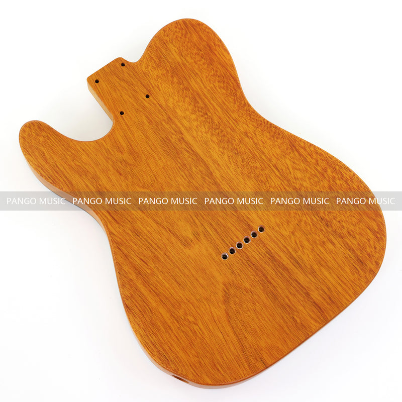 One-of-a-Kind Tele Thinline Style Pickguard-Ready Electric Guitar Body with EpoxyBurl Top & F-Hole (TRP-017)