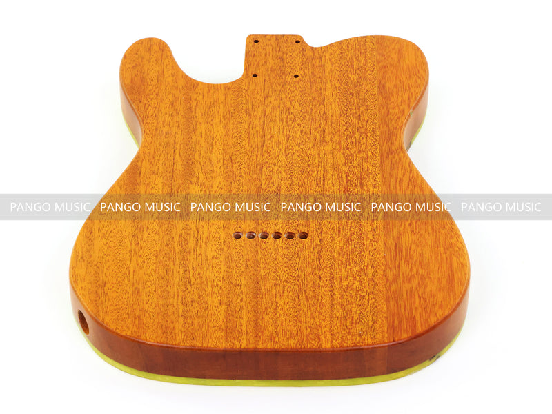 One-of-a-Kind Tele Thinline Style Pickguard-Ready Electric Guitar Body with EpoxyBurl Top & F-Hole (TRP-018)