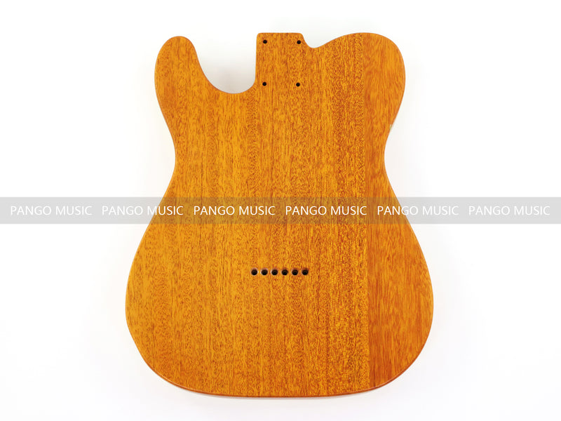 One-of-a-Kind Tele Thinline Style Pickguard-Ready Electric Guitar Body with EpoxyBurl Top & F-Hole (TRP-018)