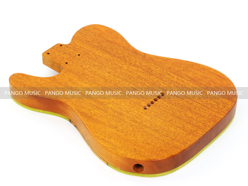 One-of-a-Kind Tele Thinline Style Pickguard-Ready Electric Guitar Body with EpoxyBurl Top & F-Hole (TRP-018)