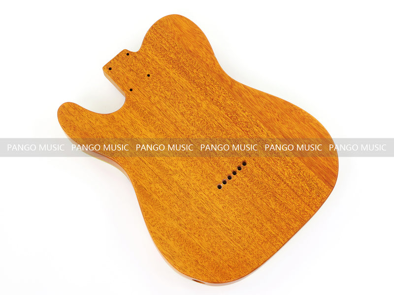 One-of-a-Kind Tele Thinline Style Pickguard-Ready Electric Guitar Body with EpoxyBurl Top & F-Hole (TRP-018)