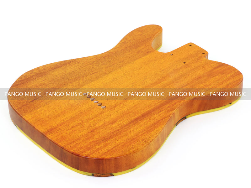 One-of-a-Kind Tele Thinline Style Pickguard-Ready Electric Guitar Body with EpoxyBurl Top & F-Hole (TRP-019)