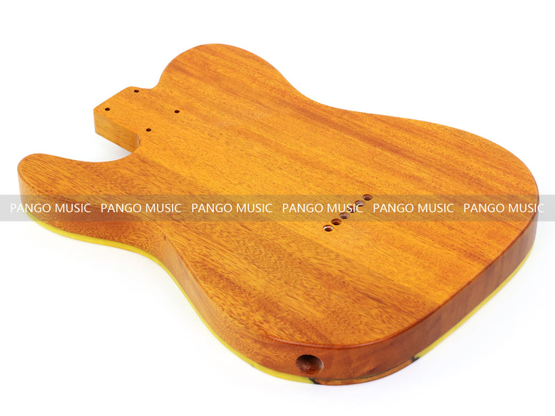 One-of-a-Kind Tele Thinline Style Pickguard-Ready Electric Guitar Body with EpoxyBurl Top & F-Hole (TRP-019)