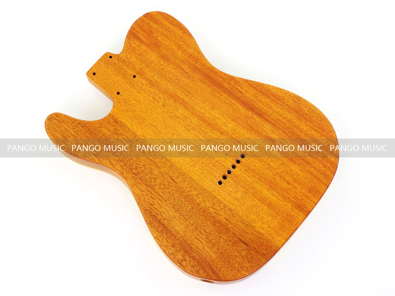 One-of-a-Kind Tele Thinline Style Pickguard-Ready Electric Guitar Body with EpoxyBurl Top & F-Hole (TRP-019)