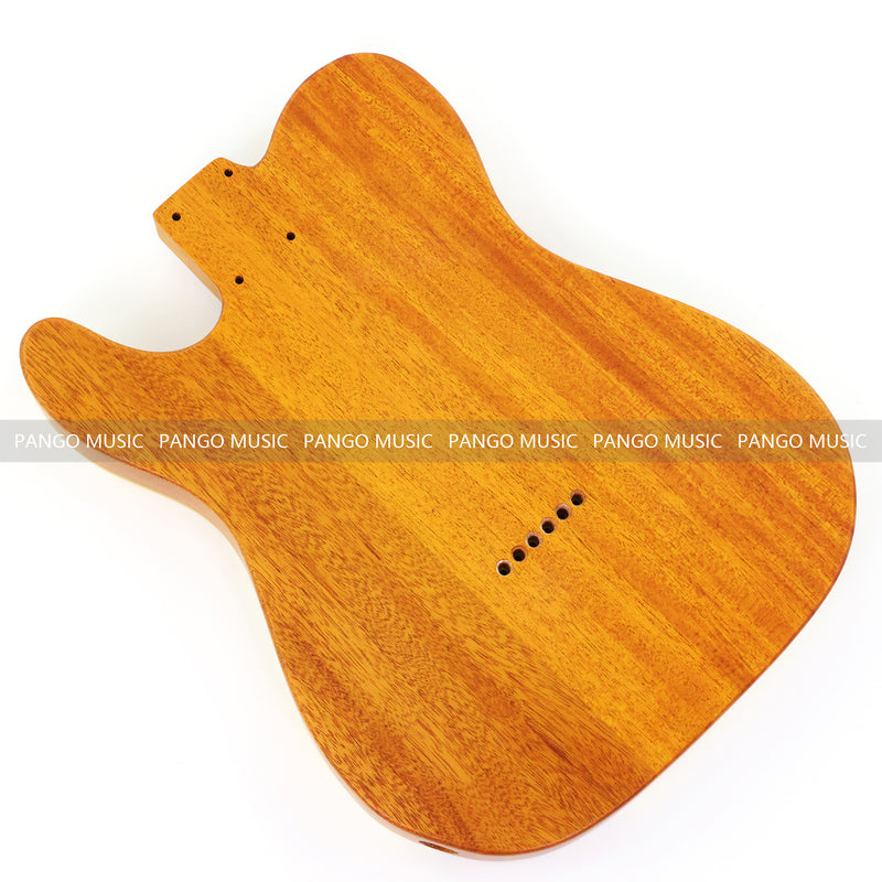 One-of-a-Kind Tele Thinline Style Pickguard-Ready Electric Guitar Body with EpoxyBurl Top & F-Hole (TRP-019)