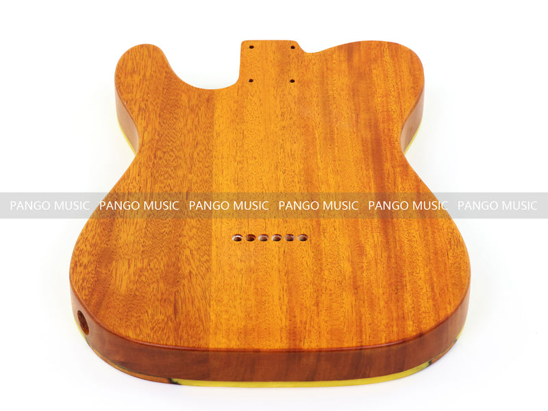 One-of-a-Kind Tele Thinline Style Pickguard-Ready Electric Guitar Body with EpoxyBurl Top & F-Hole (TRP-019)