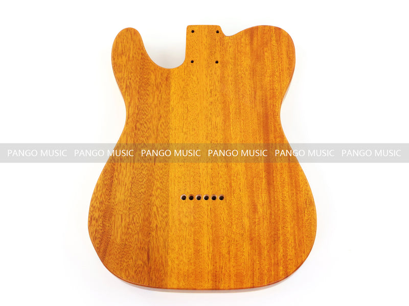 One-of-a-Kind Tele Thinline Style Pickguard-Ready Electric Guitar Body with EpoxyBurl Top & F-Hole (TRP-019)