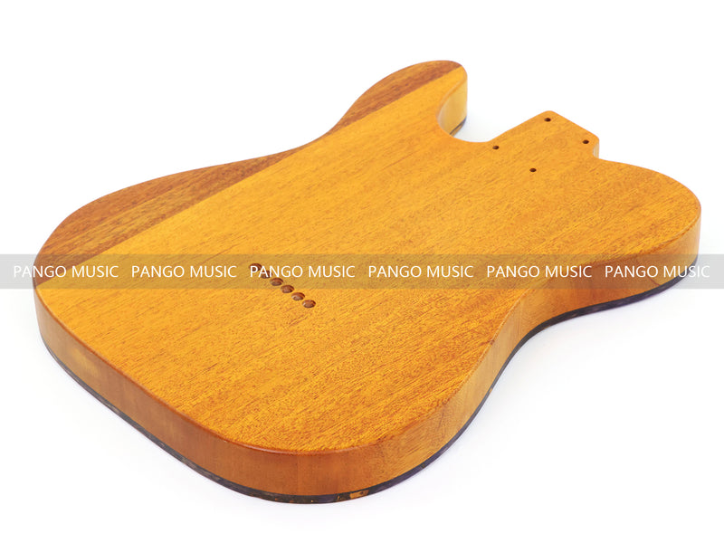 One-of-a-Kind Tele Thinline Style Pickguard-Ready Electric Guitar Body with EpoxyBurl Top & F-Hole (TRP-020)