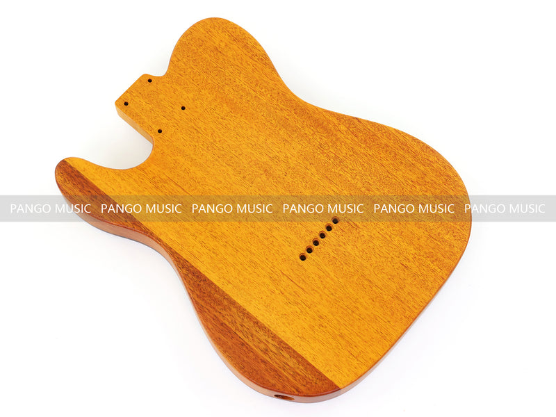 One-of-a-Kind Tele Thinline Style Pickguard-Ready Electric Guitar Body with EpoxyBurl Top & F-Hole (TRP-020)