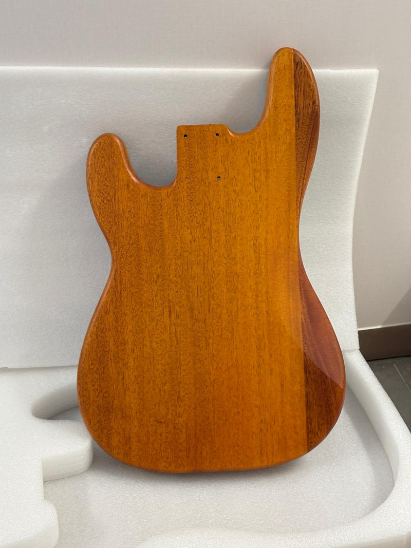 One-of-a-Kind Burl Wood Veneer Epoxy Resin PJ-Style Electric Bass Guitar Body (PJE-001)