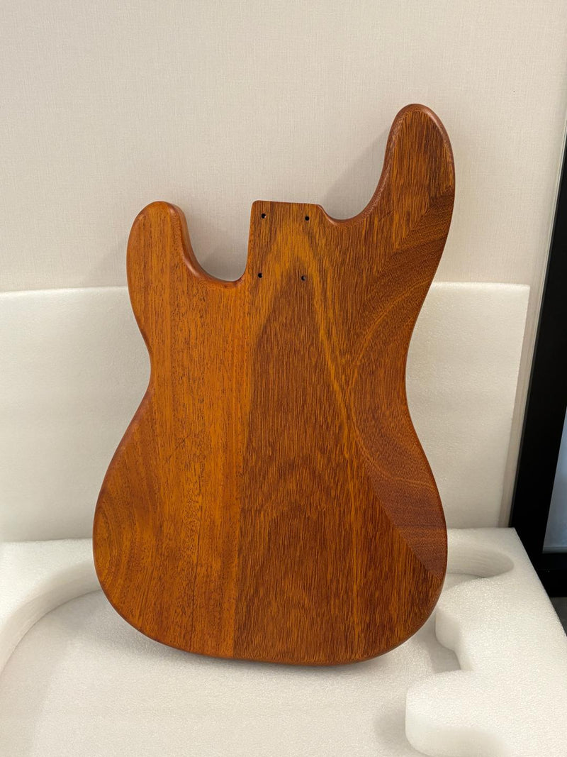 One-of-a-Kind Burl Wood Veneer Epoxy Resin PJ-Style Electric Bass Guitar Body (PJE-006)