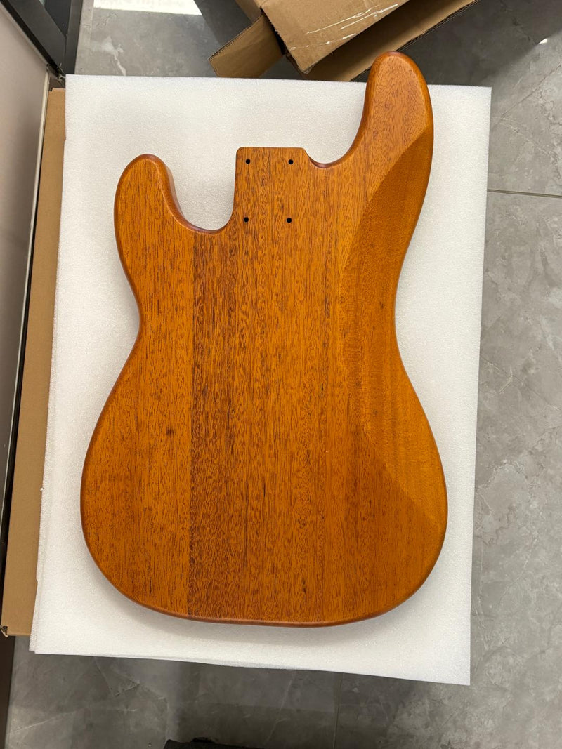 One-of-a-Kind Burl Wood Veneer Epoxy Resin PJ-Style Electric Bass Guitar Body (PJE-008)