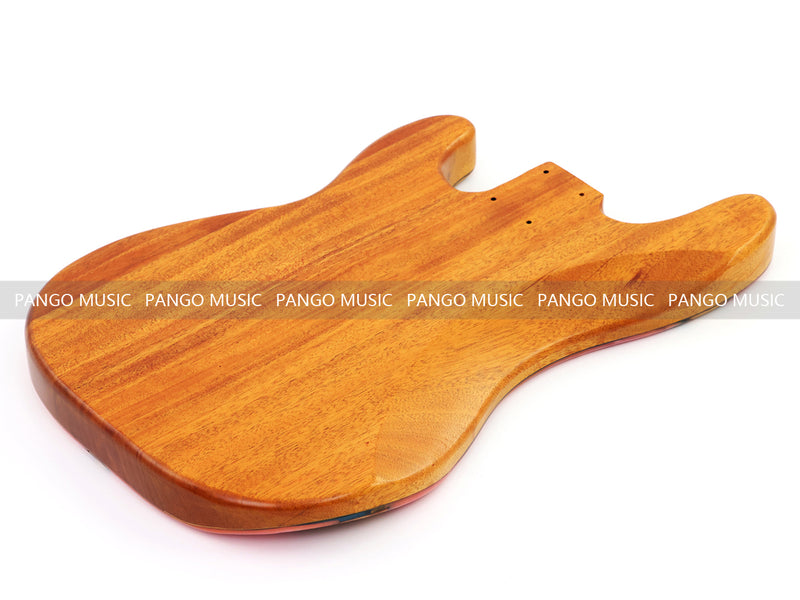 One-of-a-Kind Burl Wood Veneer Epoxy Resin PJ-Style Electric Bass Guitar Body (PJE-015)