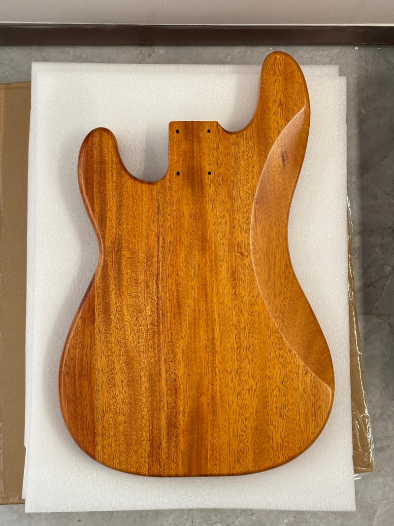 One-of-a-Kind Burl Wood Veneer Epoxy Resin PJ-Style Electric Bass Guitar Body (PJE-015)