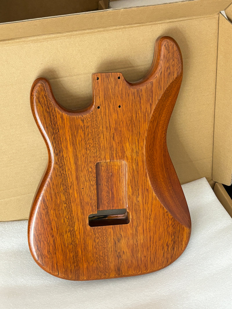 One-of-a-Kind Burl Wood Veneer Epoxy Resin ST Style Electric Guitar Body (SBE-001)