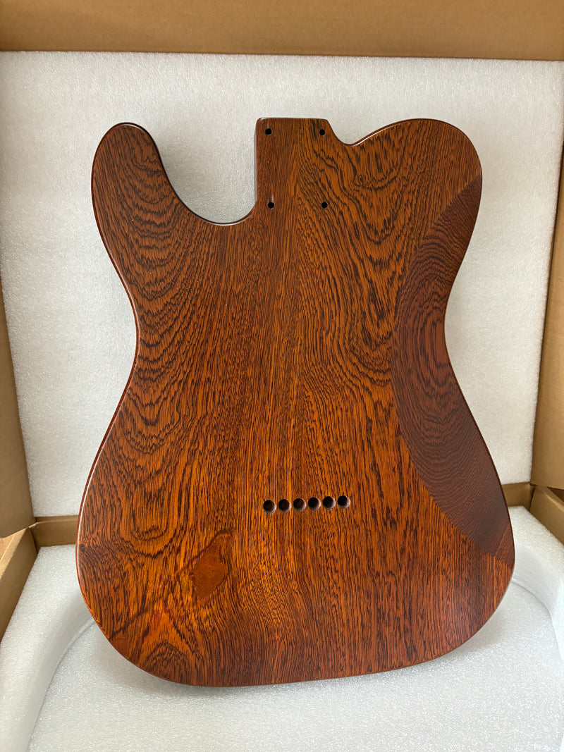 One-of-a-Kind Burl Wood Veneer Epoxy Resin Tele Style Electric Guitar Body (BE-017)