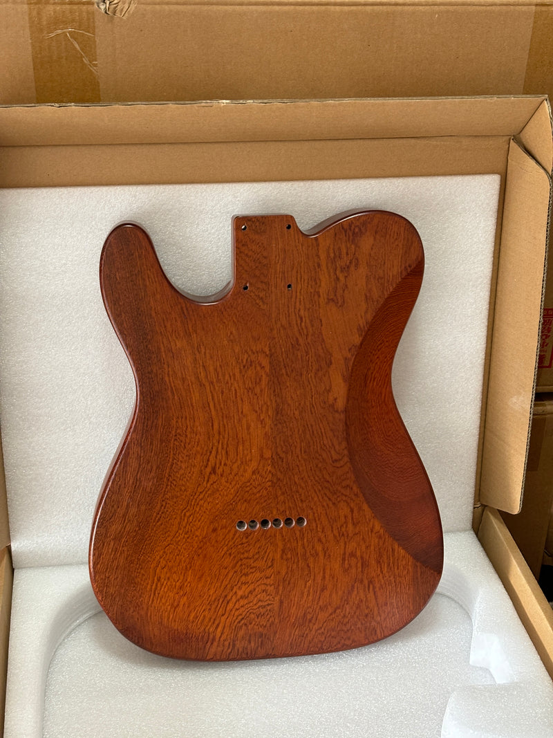One-of-a-Kind Burl Wood Veneer Epoxy Resin Tele Style Electric Guitar Body (BE-018)