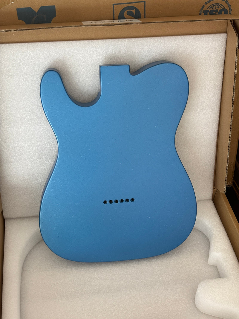 One-of-a-Kind Burl Wood Veneer Epoxy Resin Tele Style Electric Guitar Body (BE-023)
