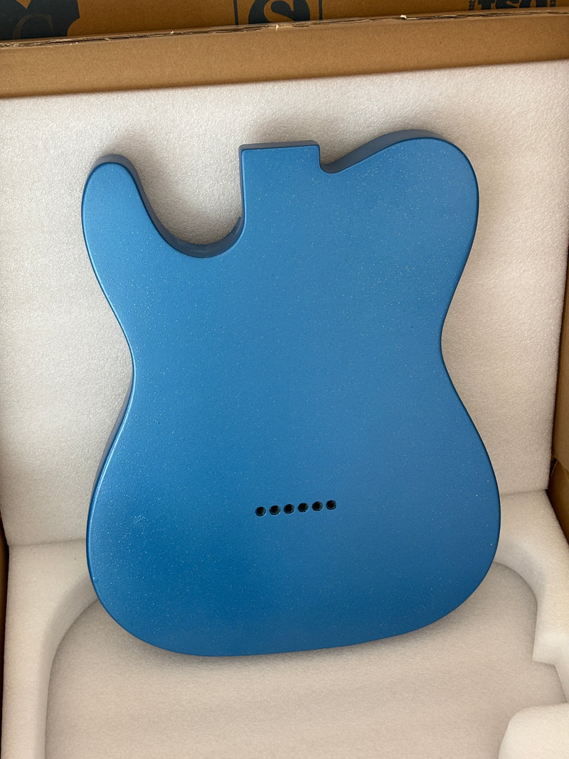 One-of-a-Kind Burl Wood Veneer Epoxy Resin Tele Style Electric Guitar Body (BE-024)
